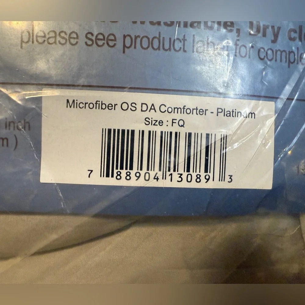 NWT Gray Microfiber Comforter Full/Queen 88” X 88”